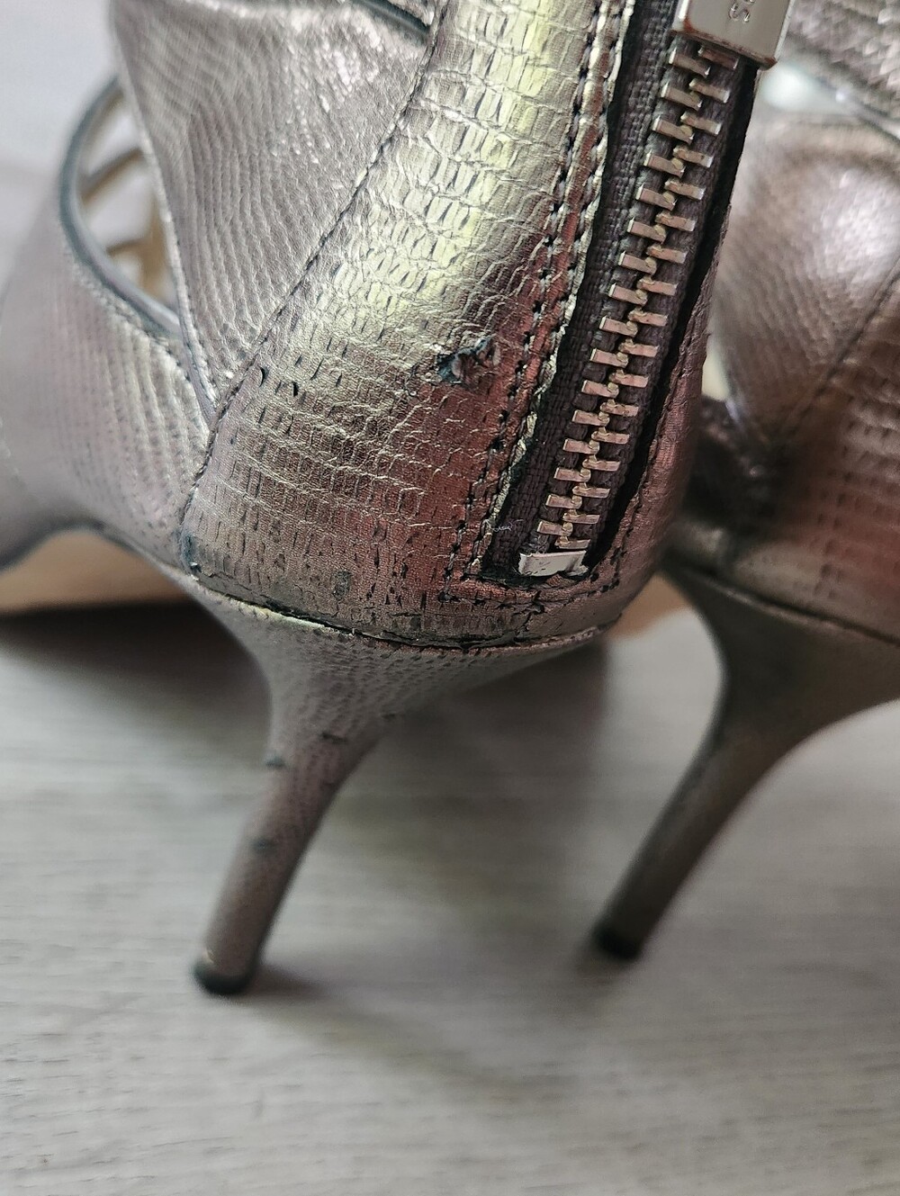 MICHAEL Michael Kors Mavis Open Toe Sandal size 7.5 metallic maximalist glam - Picture 5 of 10